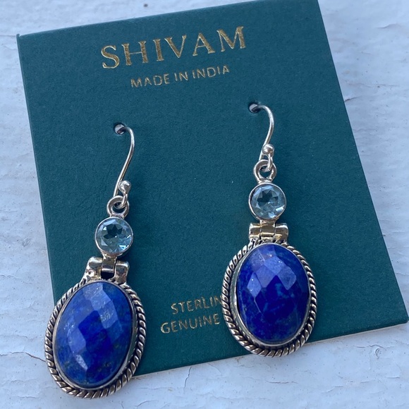 Shivam Jewelry - Shivam Blue Lapis Earrings